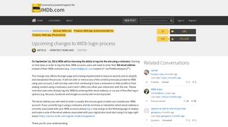 
                            7. Upcoming changes to IMDb login process | IMDb.com Customer ...