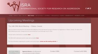 
                            12. Upcoming Meetings — ISRA