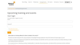 
                            10. Upcoming training and events | praxisauril.org.uk