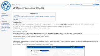 
                            13. UPCTcloud. Introducción a Office365 - InfoWiki