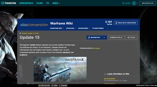
                            4. Update 15 | Warframe Wiki | FANDOM powered by Wikia