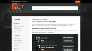 
                            12. Update Account Region – FACEIT