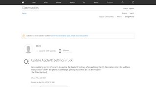
                            7. Update Apple ID Settings stuck - Apple Community - Apple Discussions