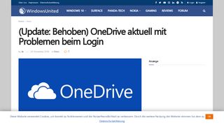 
                            9. (Update: Behoben) OneDrive aktuell mit Problemen beim Login ...