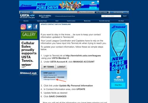 
                            7. UPDATE CONTACT INFO IN TENNISLINK! | News - News | | USTA ...