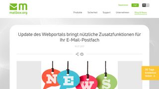 
                            11. Update des Webportals bringt nützliche ... - Mailbox.org