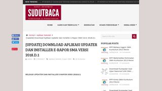 
                            6. [Update] Download Aplikasi Updater dan Installer e-Rapor SMA Versi ...