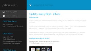 
                            10. Update email settings - iPhone - Pebble Design