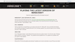 
                            13. Update instructions | Minecraft