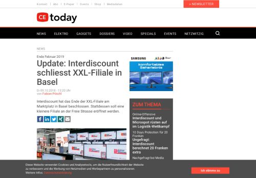 
                            13. Update: Interdiscount schliesst XXL-Filiale in Basel | CEToday