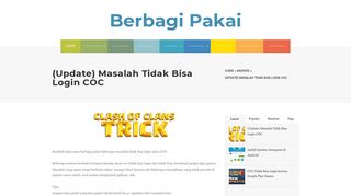 
                            7. (Update) Masalah Tidak Bisa Login COC | Berbagi Pakai