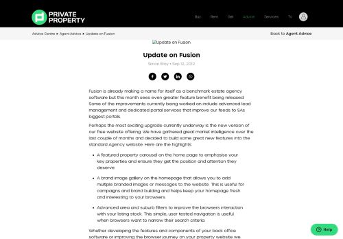 
                            11. Update on Fusion | Private Property