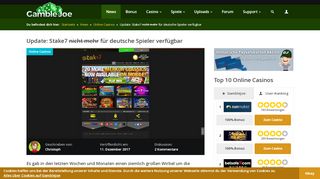 
                            10. Update: Online Casino Stake7 jetzt für deutsche Spieler nicht mehr ...