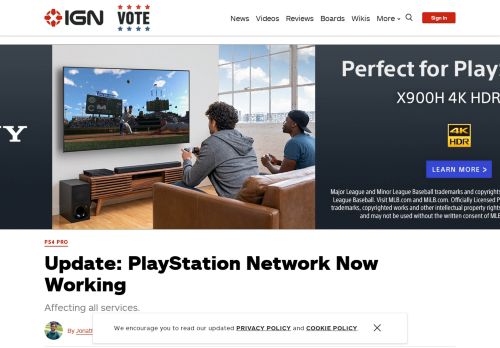 
                            12. Update: PlayStation Network Now Working - IGN