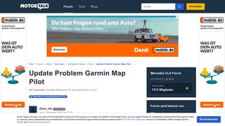 
                            10. Update Problem Garmin Map Pilot : Mercedes CLA - Motor-Talk