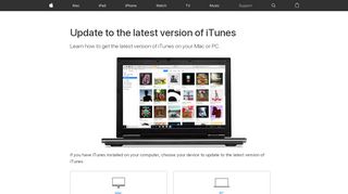 
                            8. Update to the latest version of iTunes - Apple Support