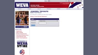 
                            3. Update Tryout Info - Western Empire Volleyball Association