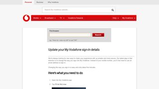 
                            9. Update your My Vodafone sign-in details - Vodafone NZ