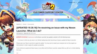 
                            1. [UPDATED 10.30.18] I'm receiving an issue with my Nexon ...