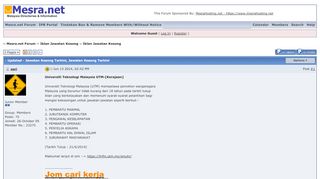 
                            11. Updated - Jawatan Kosong Terkini - Mesra.net Forum