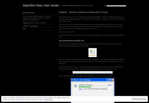 
                            9. Updated – Opensim Install and Configuration Tutorial | OpenSim Easy ...