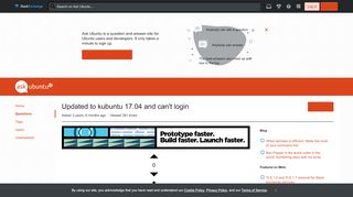 
                            2. Updated to kubuntu 17.04 and can't login - Ask Ubuntu