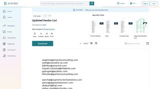 
                            9. Updated Vendor List - Scribd