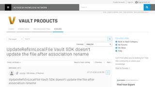 
                            8. UpdateRefsInLocalFile Vault SDK doesn't update the file after ...