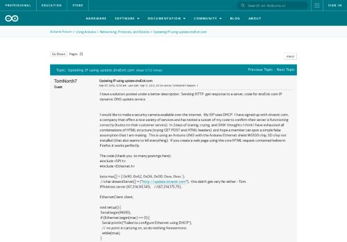 
                            12. Updating IP using update.dnsExit.com - Arduino Forum