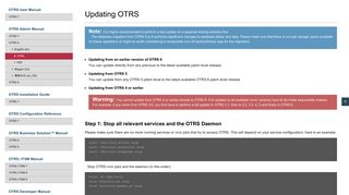 
                            1. Updating OTRS