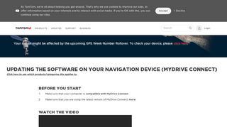 
                            9. Updating the software on your navigation device (MyDrive Connect)