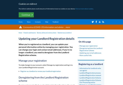 
                            3. Updating your Landlord Registration details | nidirect