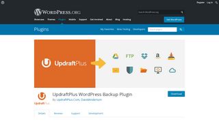 
                            2. UpdraftPlus WordPress Backup Plugin | WordPress.org