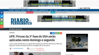 
                            11. UPE: Provas da 3ª fase do SSA serão aplicadas neste domingo e ...