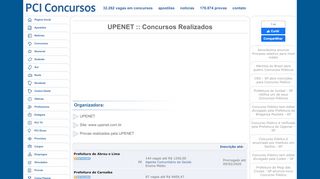 
                            3. UPENET :: Concursos Realizados - PCI Concursos