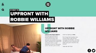 
                            2. Upfront with Robbie Williams | Robbie Williams