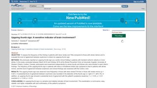 
                            12. Upgoing thumb sign: A sensitive indicator of brain involvement? - NCBI