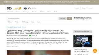 
                            5. Upgrade für MINI Connected – der MINI wird noch smarter und ...