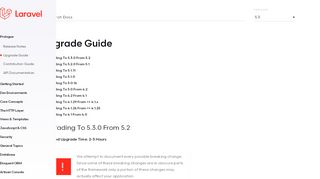 
                            3. Upgrade Guide - Laravel - The PHP Framework For Web Artisans