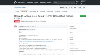 
                            5. Upgrade to Ionic 3.0.0-beta.2 - Error: Cannot find module · Issue ...
