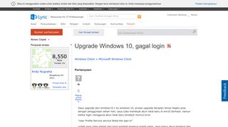 
                            6. Upgrade Windows 10, gagal login - Microsoft