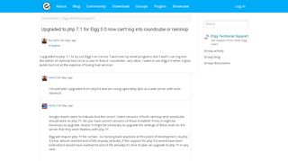 
                            3. Upgraded to php 7.1 for Elgg 3.0 now can't log into roundcube or ...