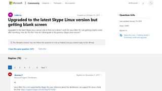 
                            3. Upgraded to the latest Skype Linux version but getting blank ...