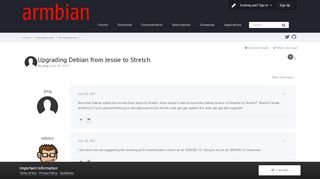 
                            9. Upgrading Debian from Jessie to Stretch - Development - Armbian forum