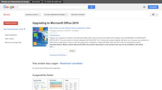 
                            3. Upgrading to Microsoft Office 2010 - Google Books-Ergebnisseite