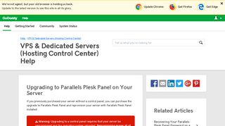 
                            3. Upgrading to Parallels Plesk Panel on Your Server | VPS & Dedicated ...
