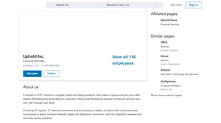 
                            5. Uphold Inc. | LinkedIn