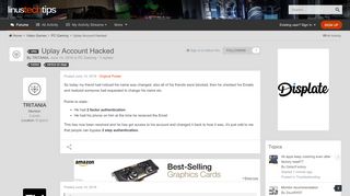 
                            13. Uplay Account Hacked - PC Gaming - Linus Tech Tips