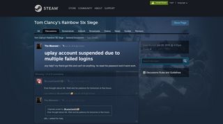 
                            4. uplay account suspended due to multiple failed logins :: Tom Clancy's ...