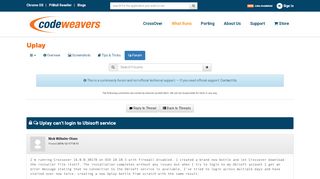 
                            11. Uplay can't login to Ubisoft… | Forum for Uplay | CodeWeavers